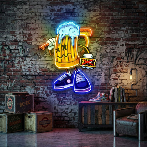 Go Get It Beer LED Neon Sign Light Pop Art