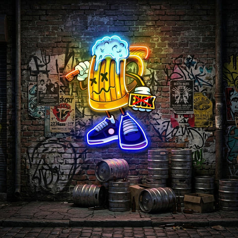 Go Get It Beer LED Neon Sign Light Pop Art