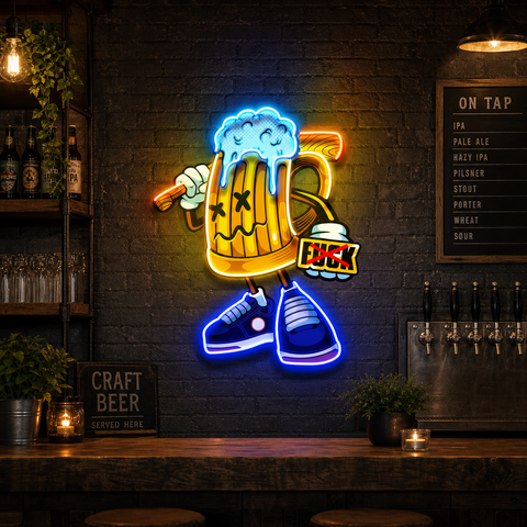 Go Get It Beer LED Neon Sign Light Pop Art