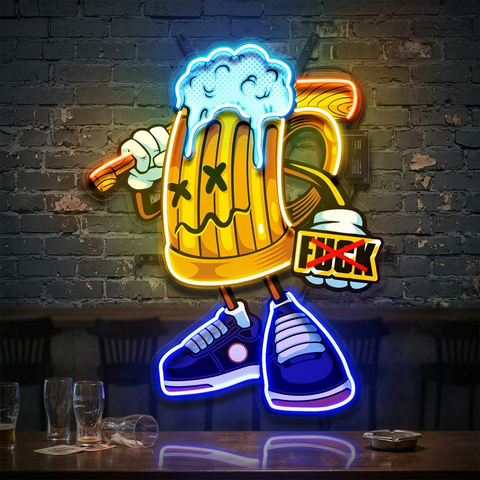 Go Get It Beer LED Neon Sign Light Pop Art