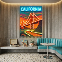 Golden Sunset Drive LED Neon Sign Light Pop Art