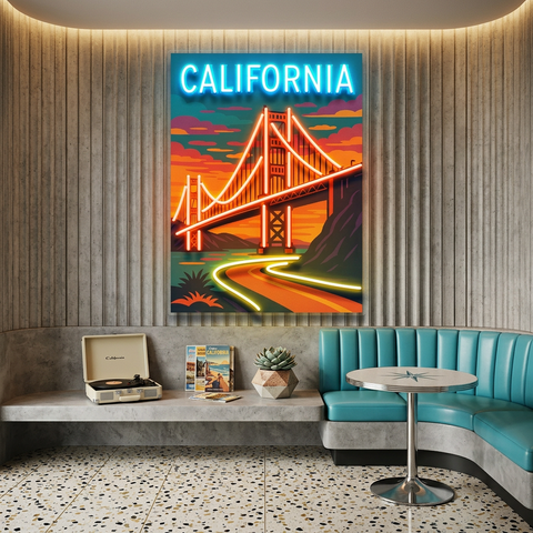 Golden Sunset Drive LED Neon Sign Light Pop Art