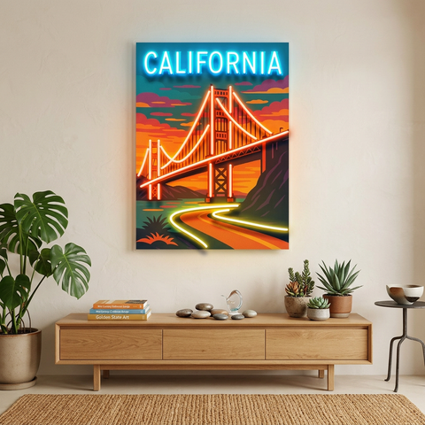 Golden Sunset Drive LED Neon Sign Light Pop Art