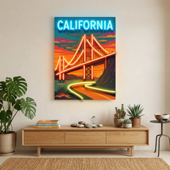 Golden Sunset Drive LED Neon Sign Light Pop Art