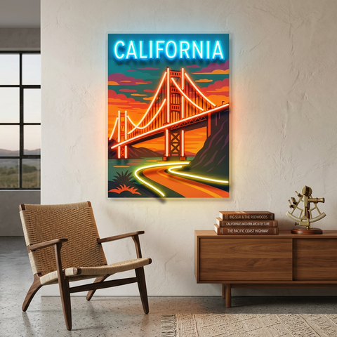 Golden Sunset Drive LED Neon Sign Light Pop Art