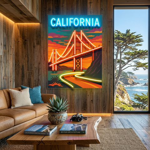 Golden Sunset Drive LED Neon Sign Light Pop Art