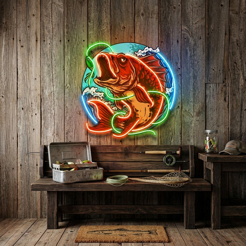 Good Bait Fish LED Neon Sign Light Pop Art