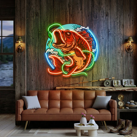Good Bait Fish LED Neon Sign Light Pop Art
