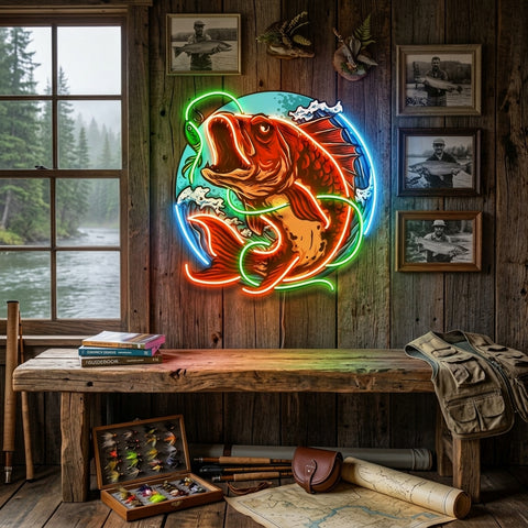 Good Bait Fish LED Neon Sign Light Pop Art