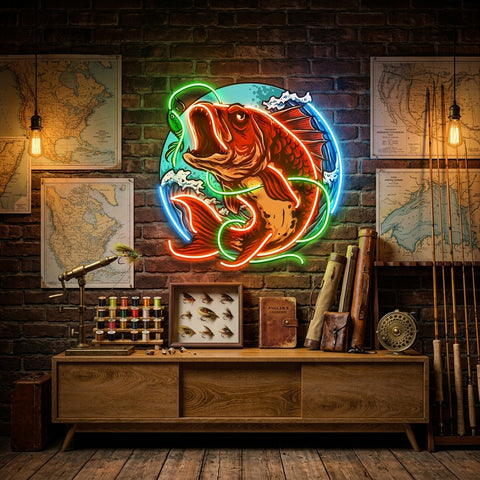 Good Bait Fish LED Neon Sign Light Pop Art