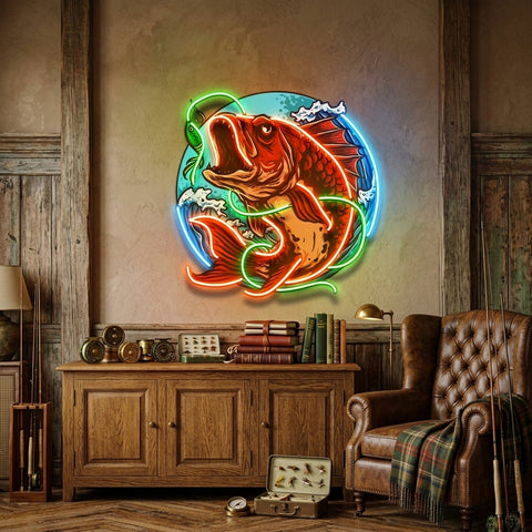 Good Bait Fish LED Neon Sign Light Pop Art