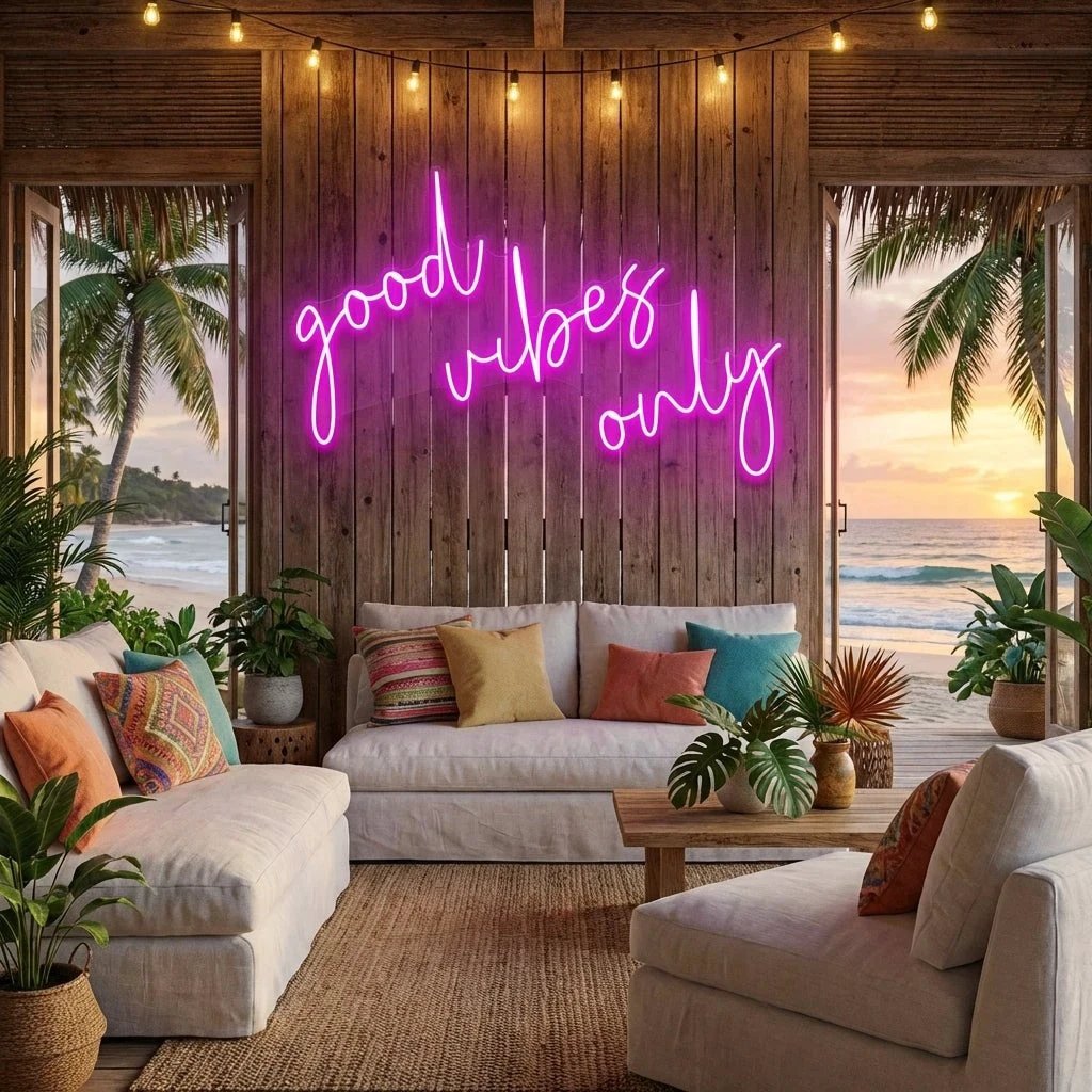 Good Vibes Only 2 Led Neon Sign Light