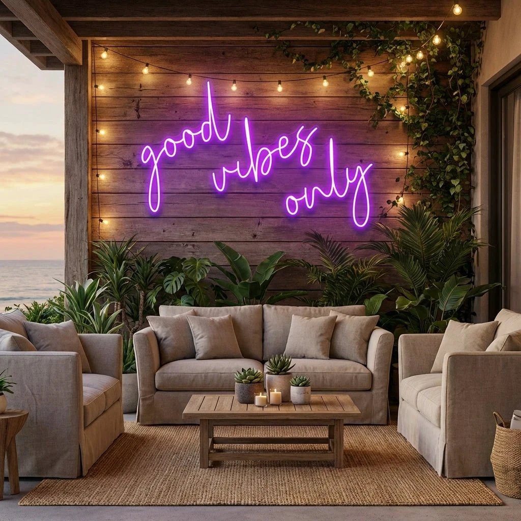 Good Vibes Only 2 Led Neon Sign Light