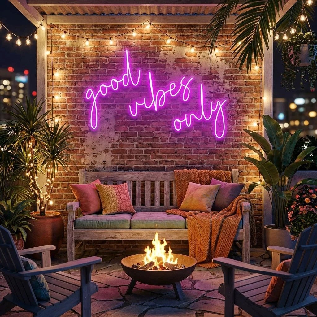 Good Vibes Only 2 Led Neon Sign Light