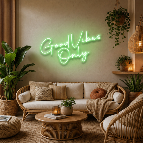 Good Vibes Only LED Neon Sign Light