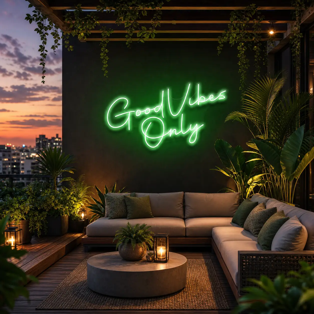 Good Vibes Only LED Neon Sign Light