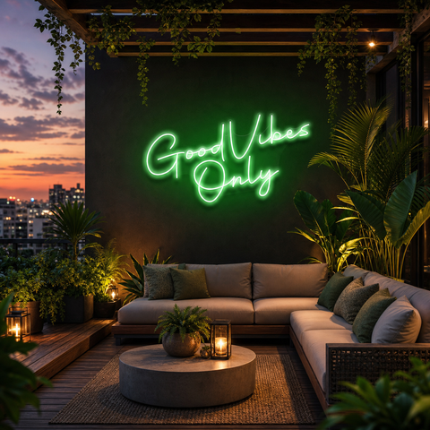 Good Vibes Only LED Neon Sign Light