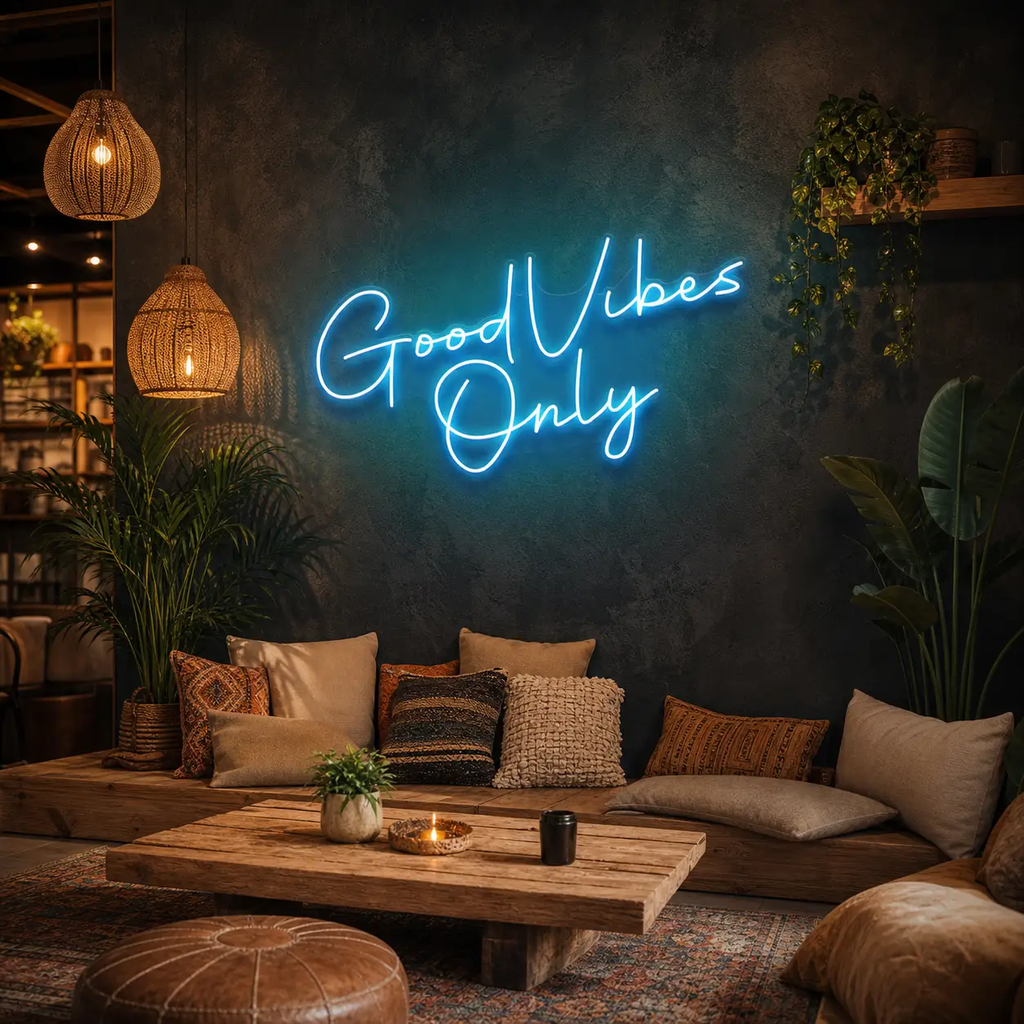 Good Vibes Only LED Neon Sign Light