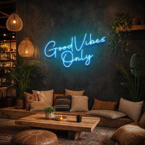 Good Vibes Only LED Neon Sign Light