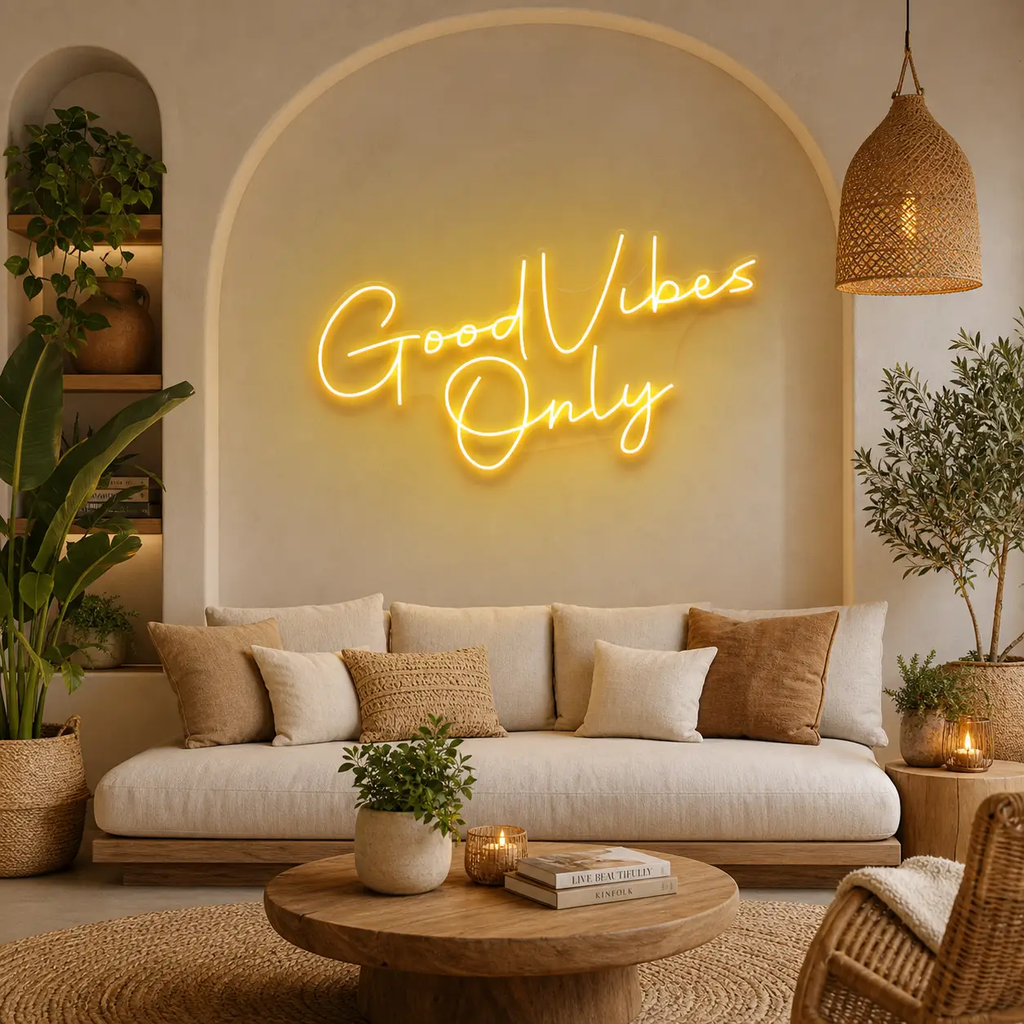 Good Vibes Only LED Neon Sign Light