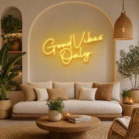 Good Vibes Only LED Neon Sign Light