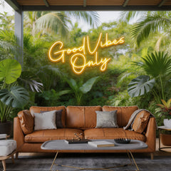 Good Vibes Only LED Neon Sign Light