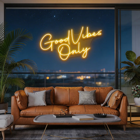 Good Vibes Only LED Neon Sign Light