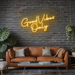 Good Vibes Only LED Neon Sign Light