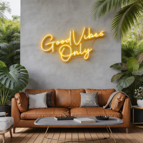 Good Vibes Only LED Neon Sign Light