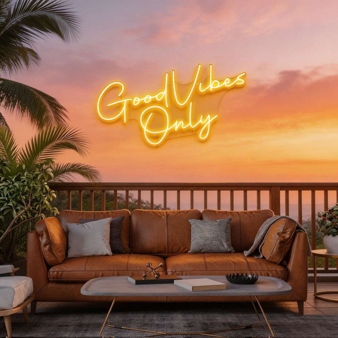Good Vibes Only LED Neon Sign Light
