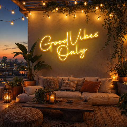 Good Vibes Only LED Neon Sign Light