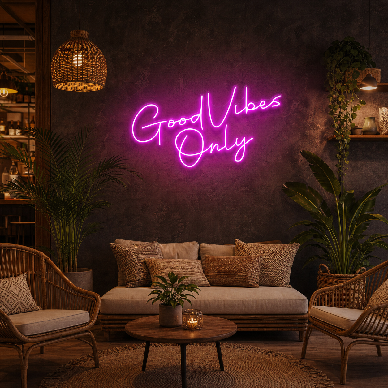 Good Vibes Only LED Neon Sign Light