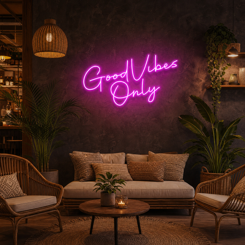 Good Vibes Only LED Neon Sign Light