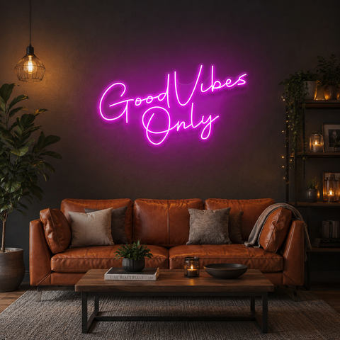 Good Vibes Only LED Neon Sign Light