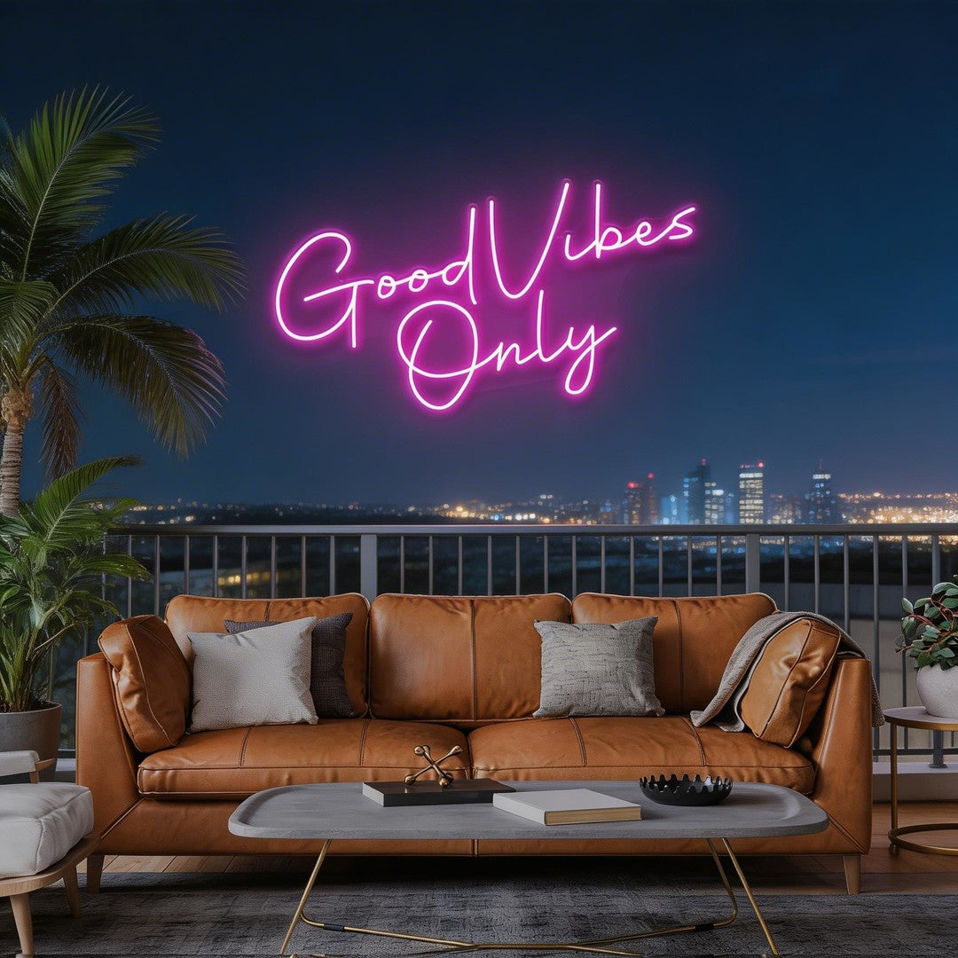 Good Vibes Only LED Neon Sign Light