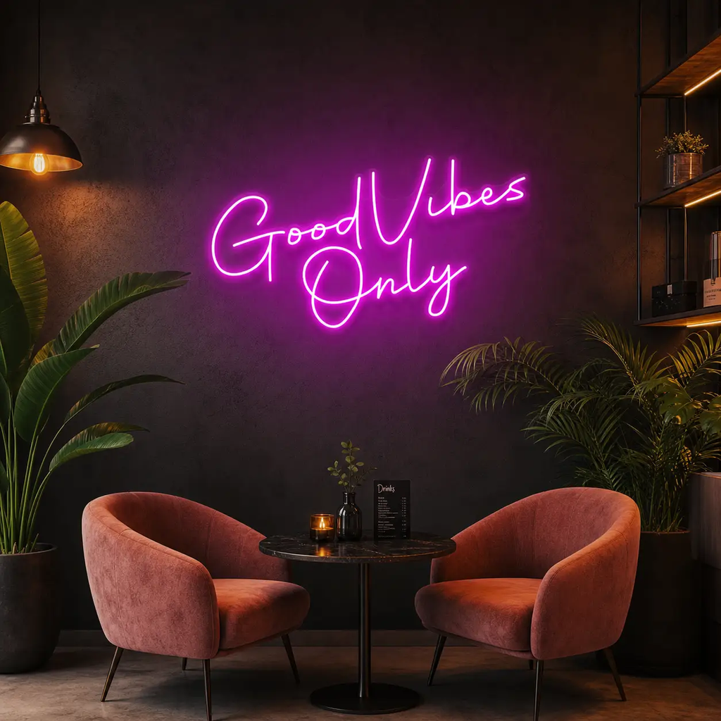 Good Vibes Only LED Neon Sign Light