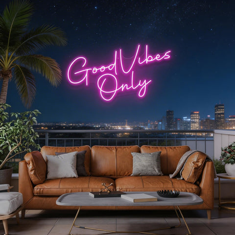 Good Vibes Only LED Neon Sign Light