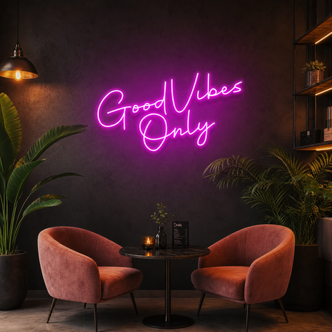 Good Vibes Only LED Neon Sign Light