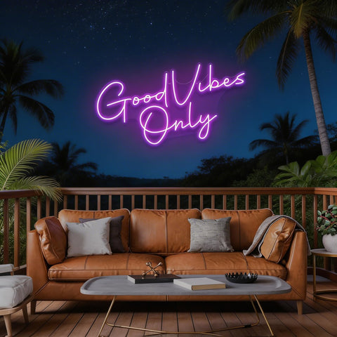 Good Vibes Only LED Neon Sign Light