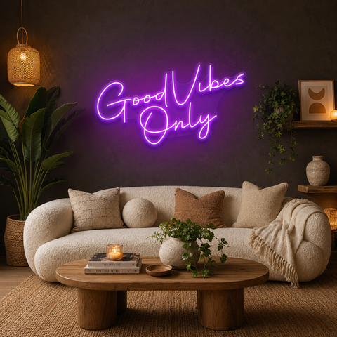 Good Vibes Only LED Neon Sign Light