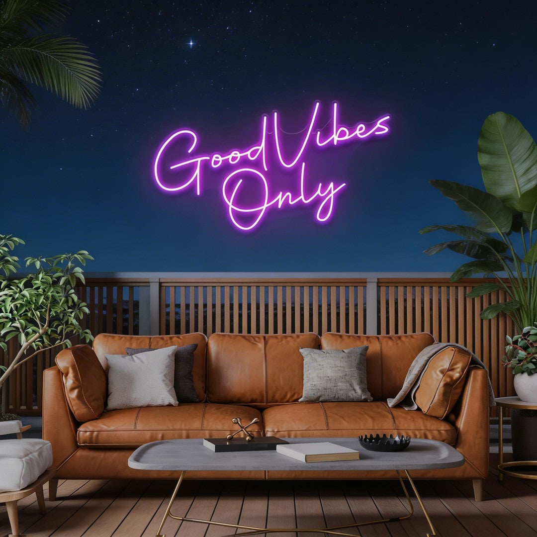 Good Vibes Only LED Neon Sign Light
