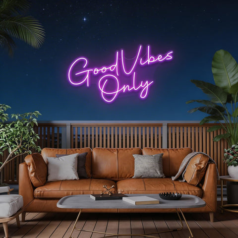 Good Vibes Only LED Neon Sign Light