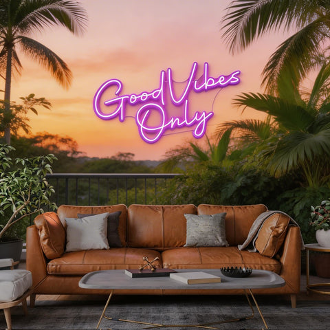 Good Vibes Only LED Neon Sign Light