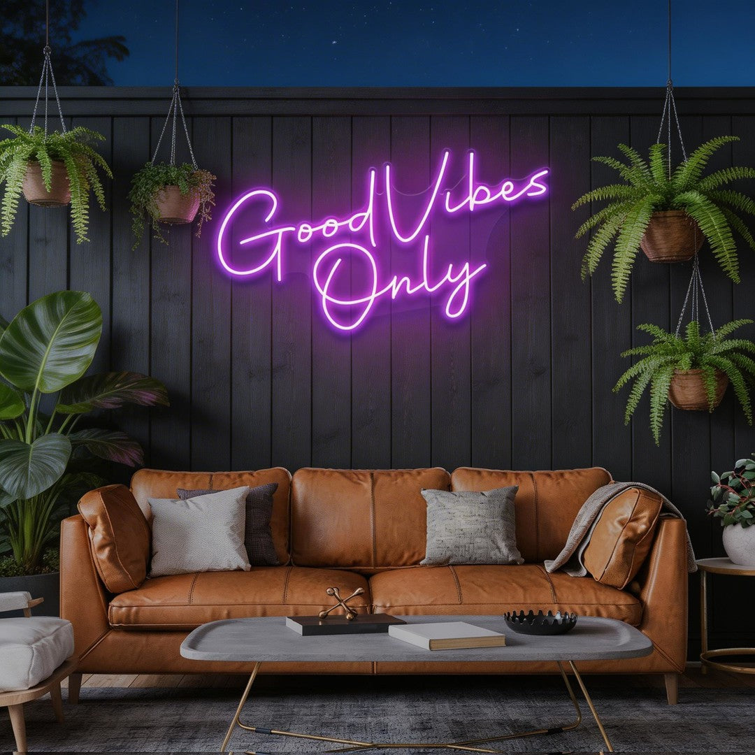 Good Vibes Only LED Neon Sign Light