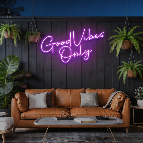 Good Vibes Only LED Neon Sign Light