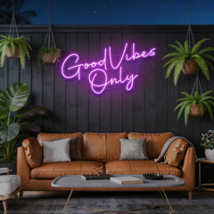 Good Vibes Only LED Neon Sign Light