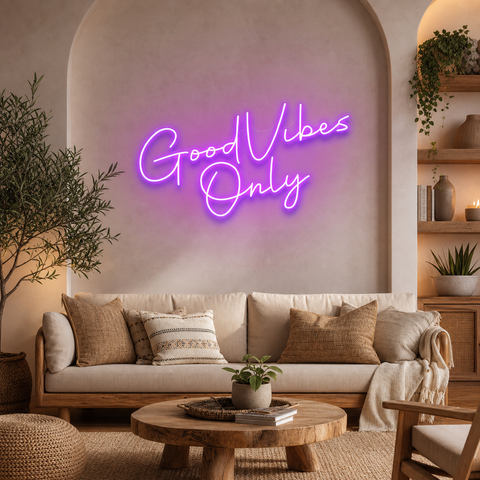 Good Vibes Only LED Neon Sign Light
