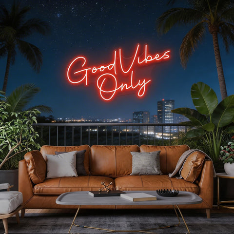 Good Vibes Only LED Neon Sign Light
