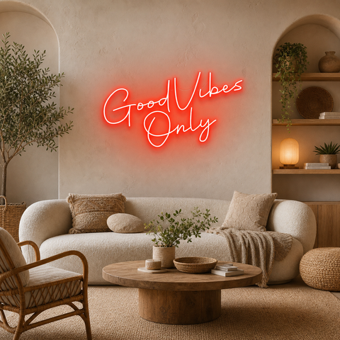 Good Vibes Only LED Neon Sign Light
