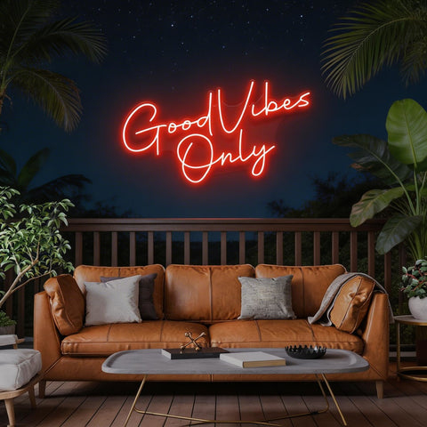 Good Vibes Only LED Neon Sign Light